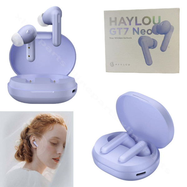 Ακουστικό Haylou GT 7 Neo Wireless μωβ