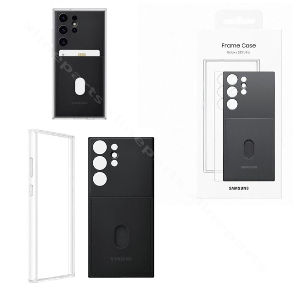 Задняя рамка Samsung S23 Ultra S918 черный (Оригинал)