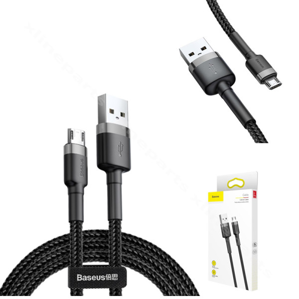 Καλώδιο USB σε Micro USB Baseus Cafule 2.4A 0.5m μαύρο