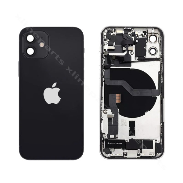 Back Battery and Middle Cover Small Parts Apple iPhone 12 black*