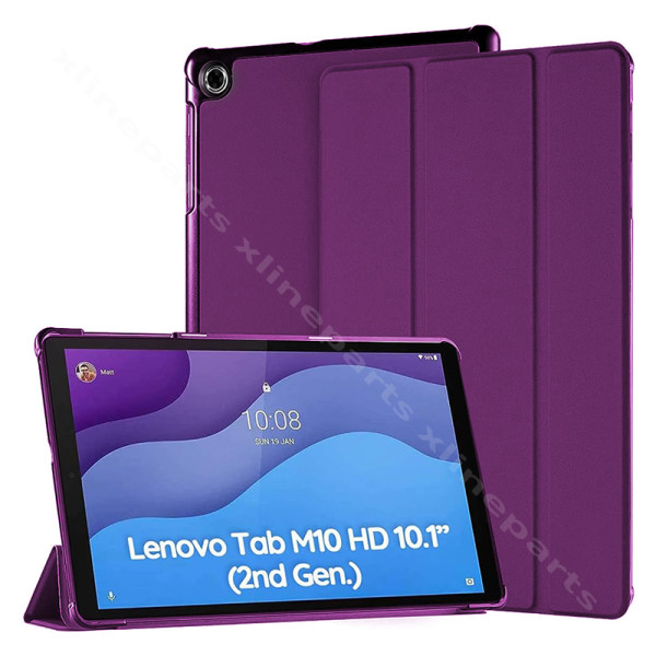 Чехол для планшета Lenovo Tab M10 HD 10,1 дюйма, складывающийся втрое, TB-X306 2-го поколения, фиолетовый
