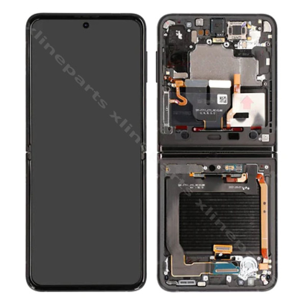 ЖК-дисплей в полной рамке Samsung Z Flip3 F711, внутренний черный (оригинал)