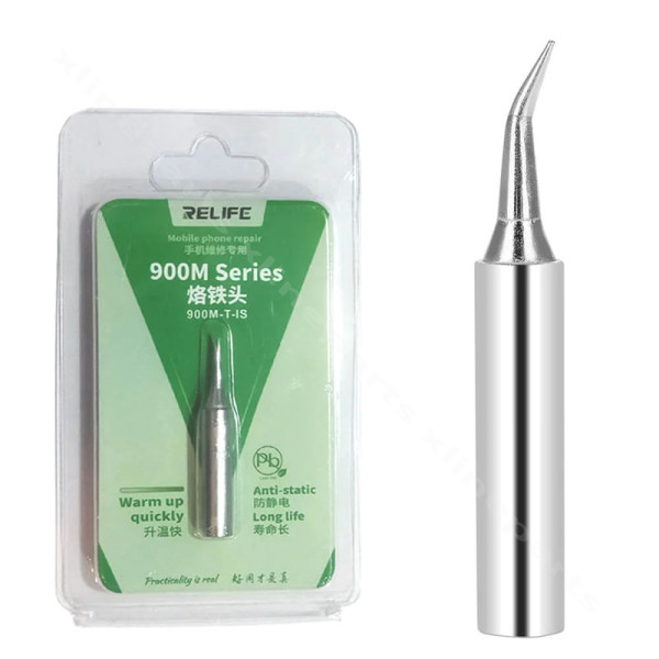 Soldering Iron Tip Curved Silver Relife 900M-T-IS