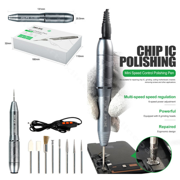 Mini Electric Grinding Polishing Pen Relife RL-068 220V UK