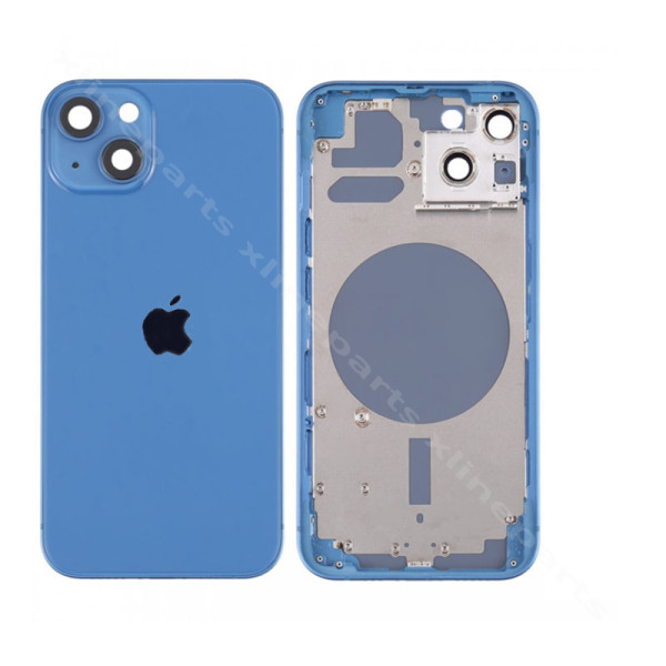 Задняя аккумуляторная батарея и средняя крышка Apple iPhone 13 синий OEM