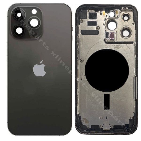 Πίσω μπαταρία και μεσαίο κάλυμμα Apple iPhone 14 Pro μαύρο