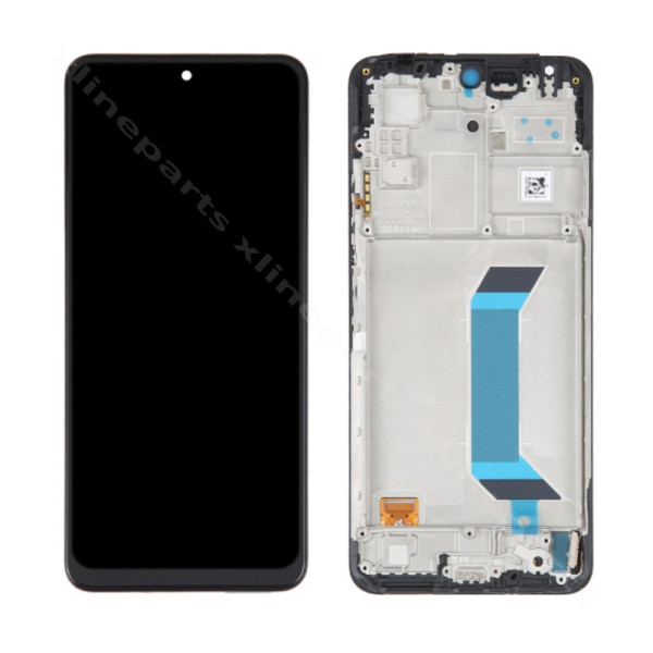 LCD Complete Frame Xiaomi Redmi Note 12 5G black OLED