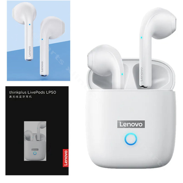 Ακουστικό Lenovo Thinkplus LP50 Wireless λευκό