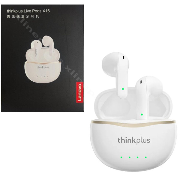 Ακουστικό Lenovo Thinkplus LivePods X16 Wireless λευκό