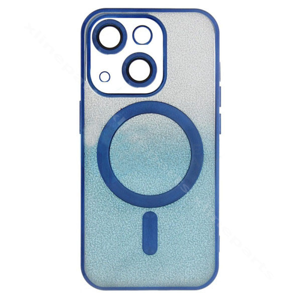 Πίσω θήκη Magsafe TPU Gilter Glossy Apple iPhone 15 ασημί μπλε
