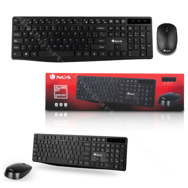 Keyboard and Mouse Wireless NGS Allure black