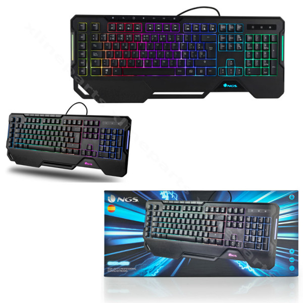 Игровая клавиатура Проводная NGS GKX-450 RGB черная