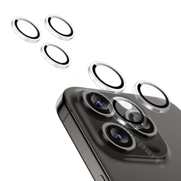 Προστατευτικό κάμερας από σκληρυμένο γυαλί με δακτύλιο Apple iPhone 13 Pro/13 Pro Max διαφανές