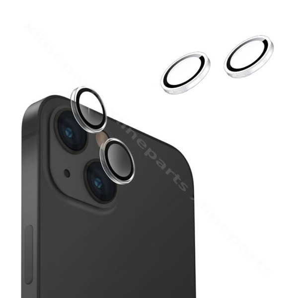 Защитная пленка для камеры Apple iPhone 15/15 Plus из закаленного стекла, прозрачная