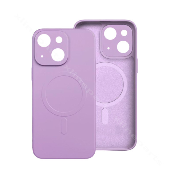 Задний чехол Силиконовая резинка Magsafe Apple iPhone 15 розовый