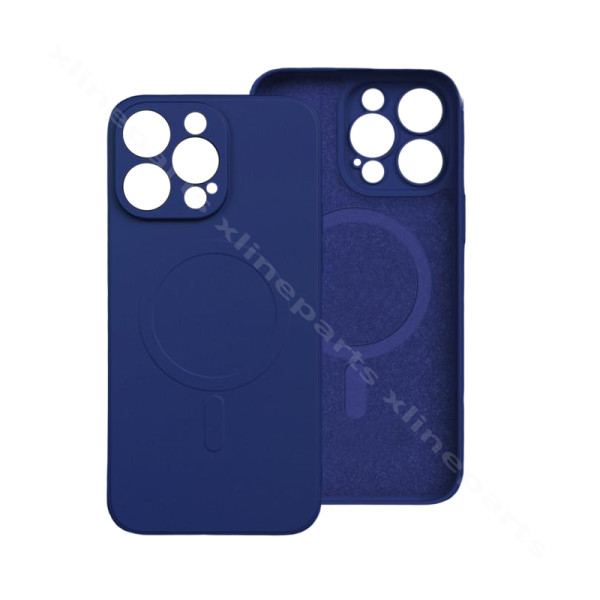 Back Case Silicone Gum Magsafe Apple iPhone 15 Pro blue