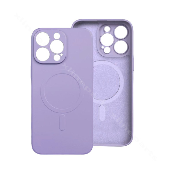 Back Case Silicone Gum Magsafe Apple iPhone 15 Pro purple