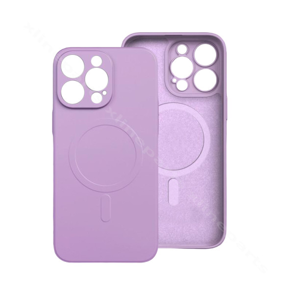 Πίσω θήκη Silicone Gum Magsafe Apple iPhone 15 Pro Max ροζ