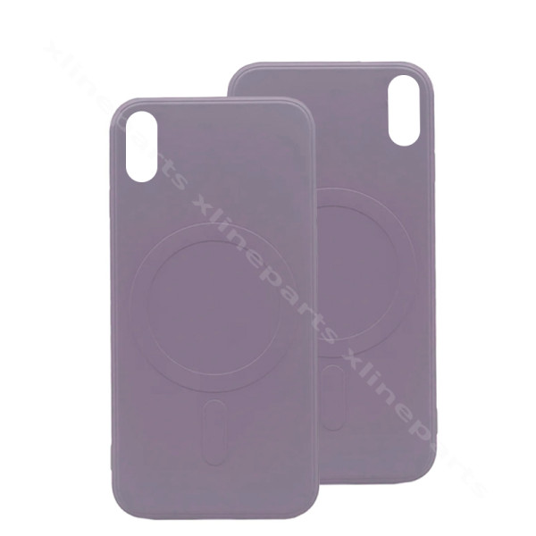 Back Case Silicone Gum Magsafe Apple iPhone XS Max purple