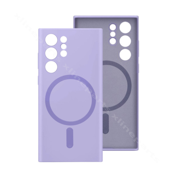 Back Case Silicone Gum Magsafe Samsung S22 Ultra S908 purple