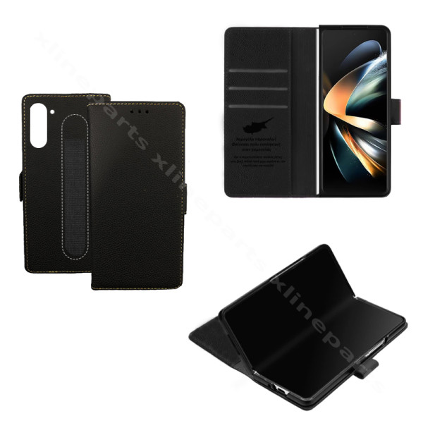 Flip Case Venture Samsung Z Fold5 F946 μαύρο