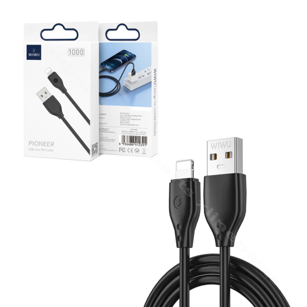 Καλώδιο USB σε Lightning Wiwu Pioneer Series Wi-C001 2.4A 1m μαύρο