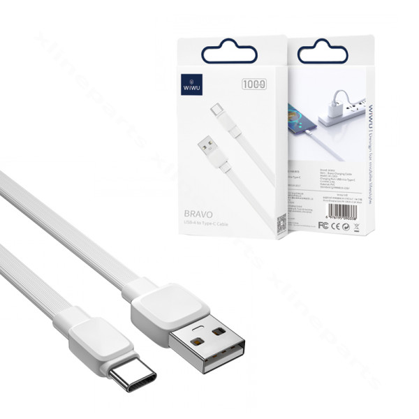Καλώδιο USB σε USB-C Wiwu Bravo Series Wi-C003 2.4A 1m λευκό