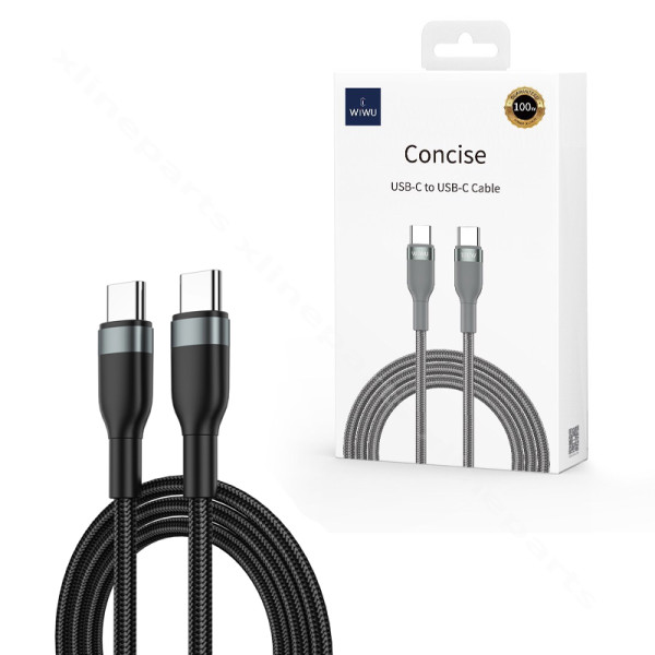 Cable USB-C to USB-C Wiwu Wi-C017 100W 1m black