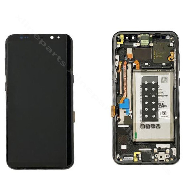 Πλήρες πλαίσιο LCD Samsung S8 Plus G955 μαύρο BT (Πρωτότυπο)