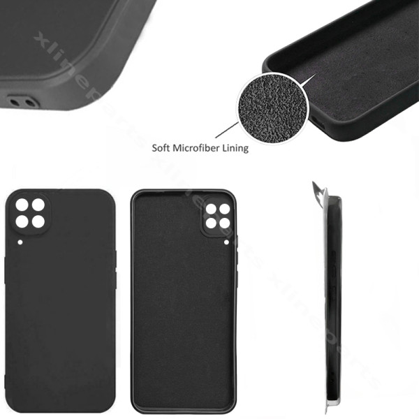 Задний чехол силиконовый в комплекте для Samsung A12/A12 Nacho черный