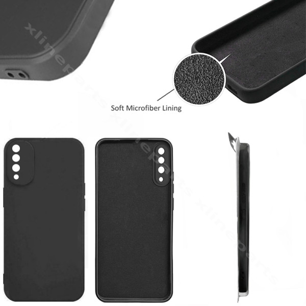 Задний чехол силиконовый в комплекте для Samsung A50/A30s черный