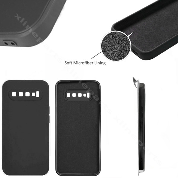 Задний чехол силиконовый в комплекте для Samsung S10 4G G973 черный