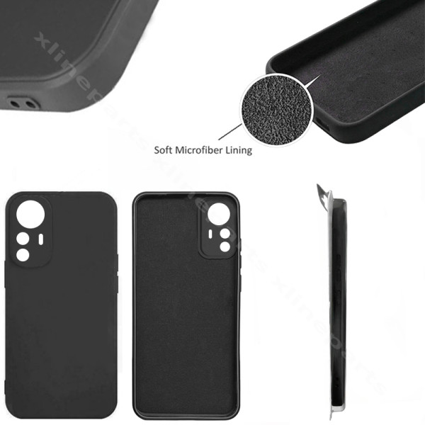Back Case Silicone Complete Xiaomi 12 Lite black