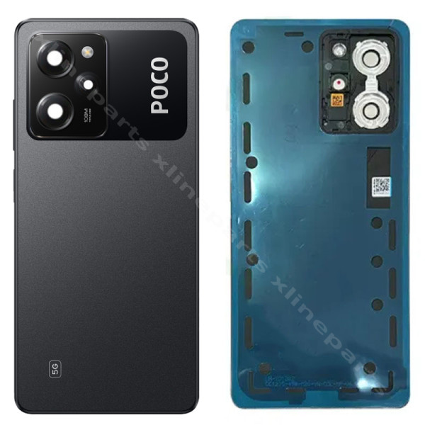Back Battery Cover Lens Camera Xiaomi Poco X5 pro black OEM