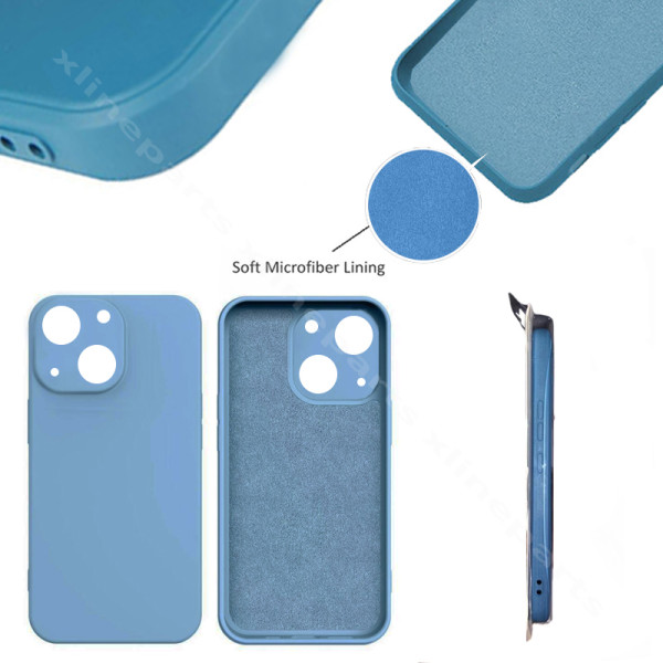Задний чехол силиконовый в комплекте Apple iPhone 14 синий