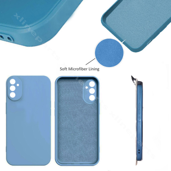 Задний чехол силиконовый в комплекте для Samsung A13 5G A136 синий