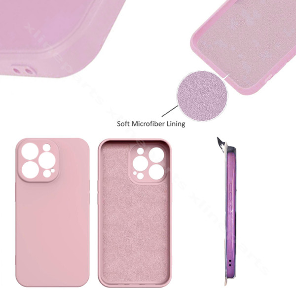 Back Case Silicone Complete Apple iPhone 14 Pro pink