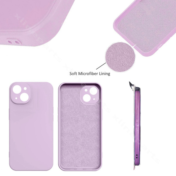 Задний чехол силиконовый в комплекте Apple iPhone 14 фиолетовый