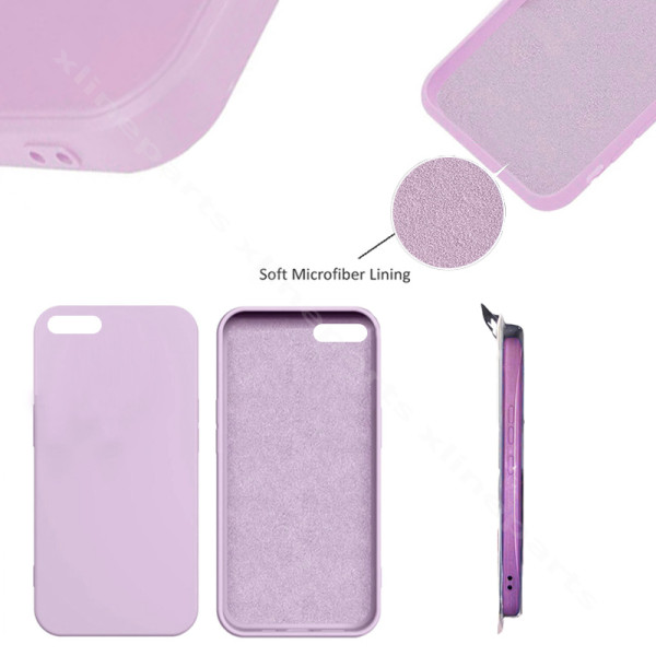 Задний чехол силиконовый в комплекте Apple iPhone 7/8/SE (2020) фиолетовый