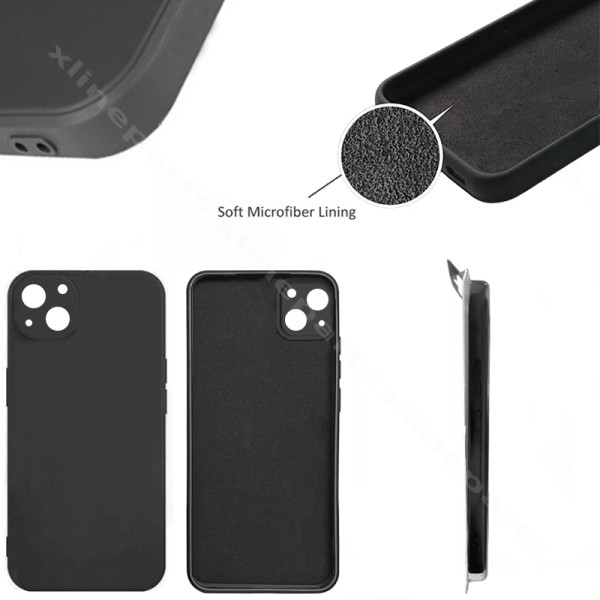Back Case Silicone Complete Apple iPhone 14 Plus black