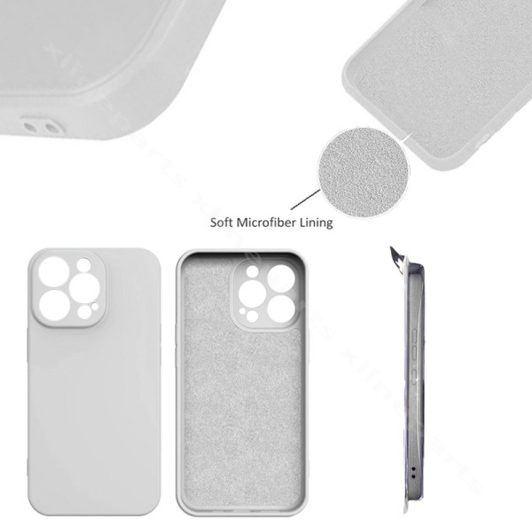 Back Case Silicone Complete Apple iPhone 12 Pro Max white