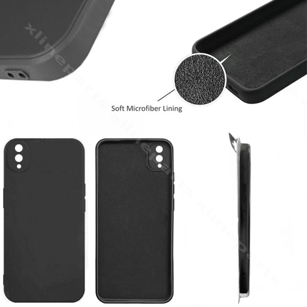 Задний чехол силиконовый в комплекте для Samsung A10s A107 черный