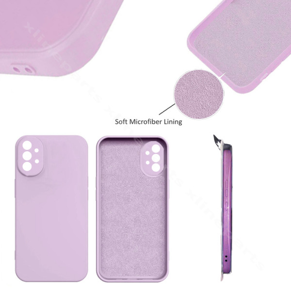 Задний чехол силиконовый в сборе для Samsung A53 A536 фиолетовый