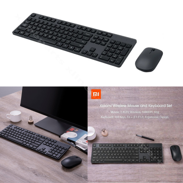 Keyboard and Mouse Combo Wireless Xiaomi black