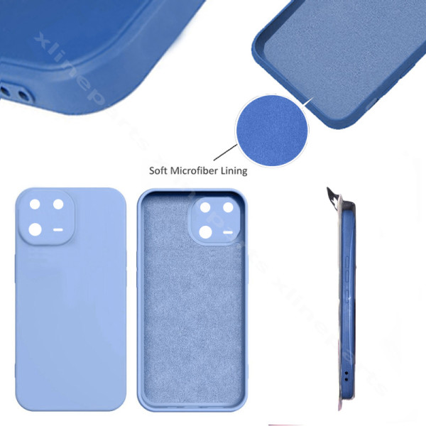 Задний чехол силиконовый в комплекте Xiaomi 13 фиолетовый