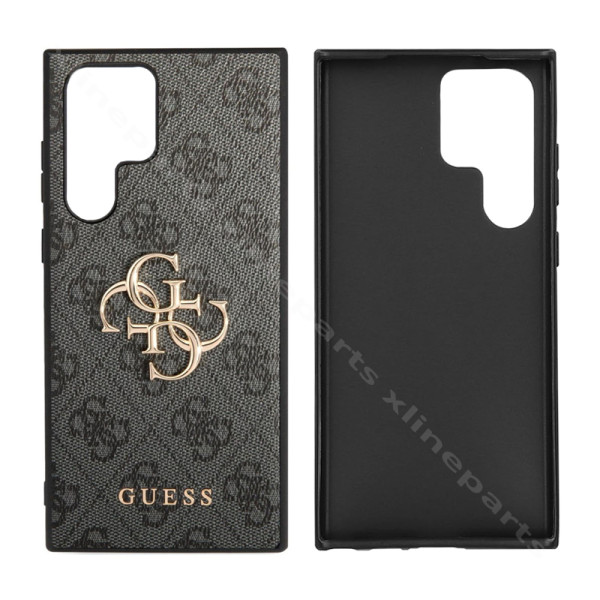 Πίσω θήκη Guess 4G Metal Logo Samsung S23 Ultra S918 μαύρο