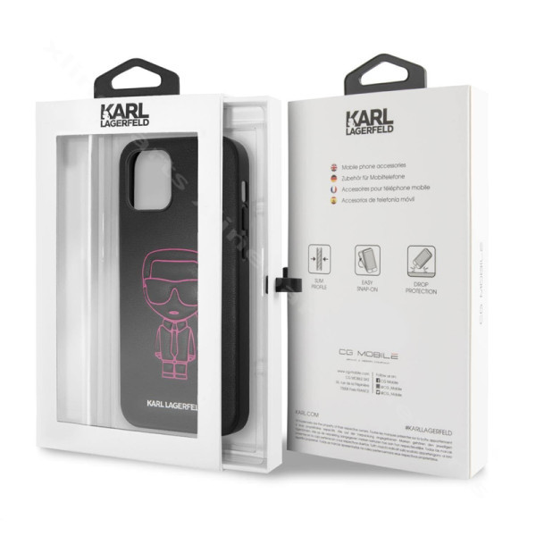 Back Case Karl Lagerfeld Outline Pink  Apple iPhone 15 Pro gray