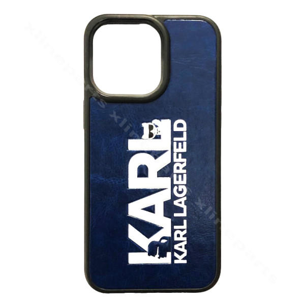 Back Case Karl Lagerfeld Stack Logo Apple iPhone 15 Pro blue