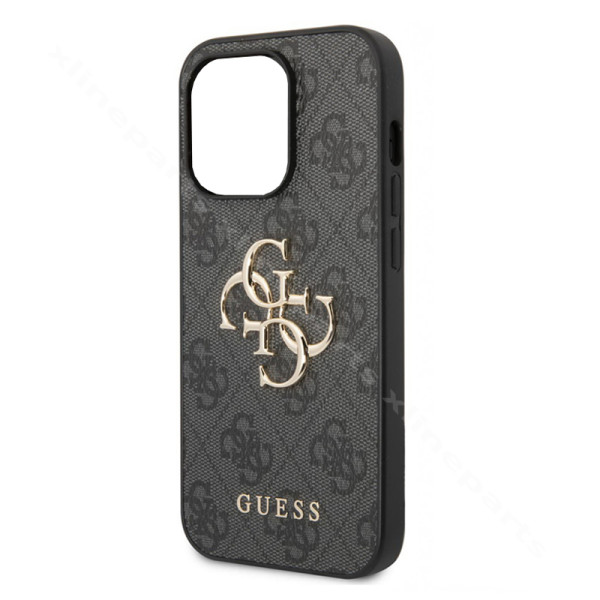 Πίσω θήκη Guess PU 4G Metal Logo Apple iPhone 14 Pro Max μαύρο