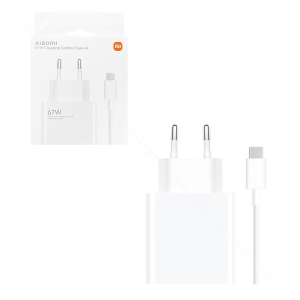 Charger USB-C with USB-C to USB-C Cable Xiaomi 67W EU white